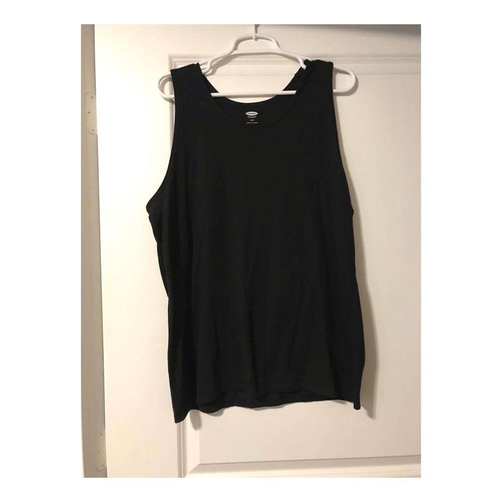 Black Plain Tank Top